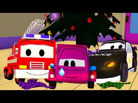 La Super Patrulla: camión de bomberos y patrulla de policía en Suzy y los regalos robados! | Navidad