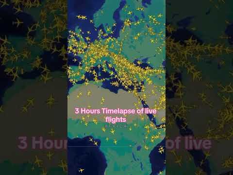 We captured 3 hours of sky to reveal daily air traffic patterns. #aviation #flight #aviation