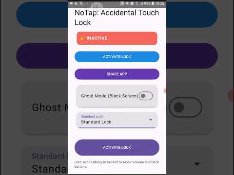 NoTap: Accidental Touch Lock