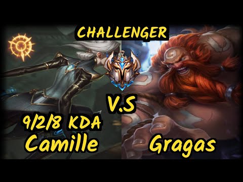 Cuzz (CAMILLE) vs GRAGAS - 9/2/8 KDA JUNGLE CHALLENGER GAMEPLAY - KR