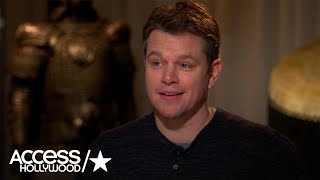 Matt Damon Jokes About Tom Brady's Missing Jersey | Access Hollywood