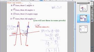 Geometry - 3-2: Use Parallel Lines and Transversals