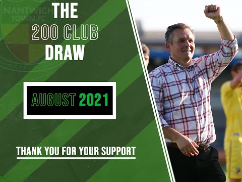 200 Club Draw - August 2021