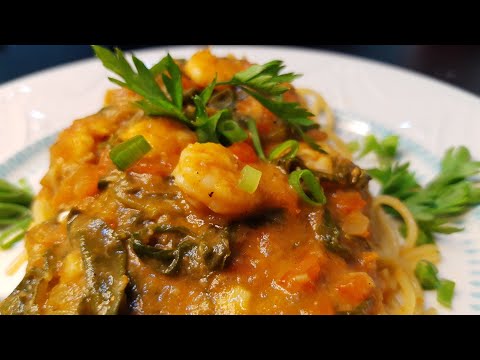 3 minutos?                                                espaguete com camarão e espinafre