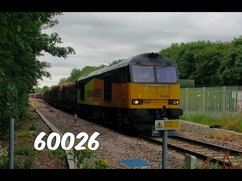 Rossett 3.7.2017 - Colas 60026 on Chirk logs - Class 60 Wrexham