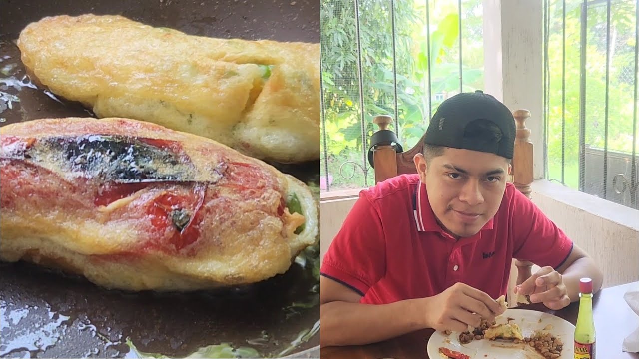 Chiles rellenos a mi estilo/desayuno con mis hijos