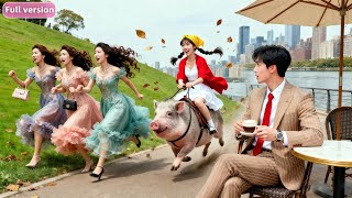 CEO Gets Harassed Daily By 99 Fake Socialites,Till Rural Girl Rides Pig&Chases Them Off—He’s Fallen!