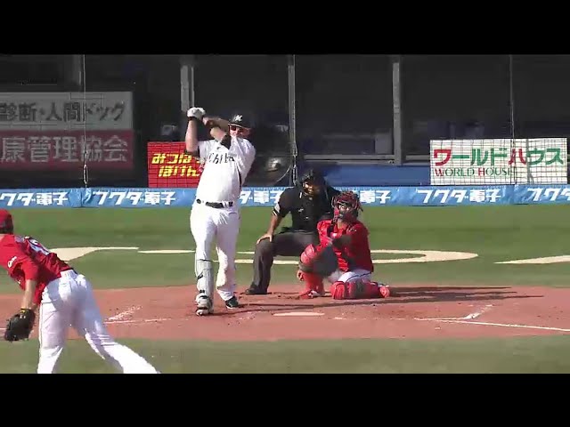 4回裏 マリーンズの代打ブラゼルが反撃のタイムリー安打!! 1点差に詰め寄る!! 2014/6/15 M-C