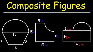How To Find The Area of Composite Figures With SemiCircles - Prealgebra