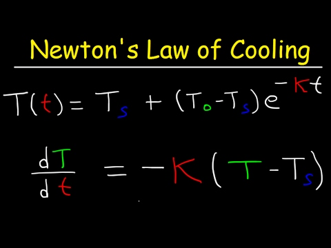 Newton's Law of Cooling Calculus, Example Problems, Differential Equations