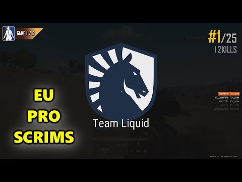 TEAM LIQUID Clib, ibiza, mxey & Jeemzz - EU PRO SCRIMS - PUBG