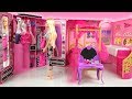 Barbie All Pink Bedroom Morning Routine Dollhouse, Poupée Barbie, Jouets