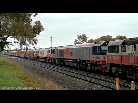 New Diesel Locomotive CSR014 On SCT 1PM9 Freight Train (3/11/2021) - PoathTV Australian Railways