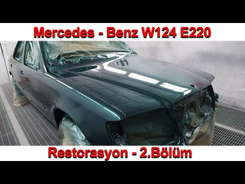 Mercedes w124 m111 E220 Yeşil Restorasyon - 2.Bölüm Boya Aşaması