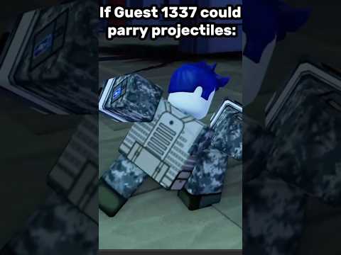 If Guest 1337 could parry projectiles 💀 #roblox #robloxanimation #forsaken