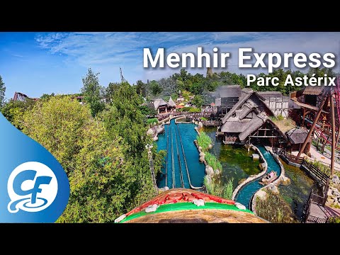 Menhir Express front seat on-ride 4K POV Parc Astérix Asterix