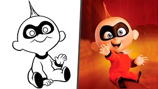 Incredibles 2! How to draw and color Jack Jack