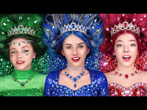 Emerald, Ruby and Diamond Girl at Prom! Prom Queens at School Party