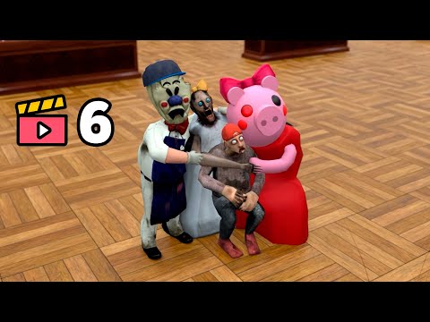 Granny vs Ice Scream vs Piggy vs Scary Museum - funny horror school animation (Compilation #6)