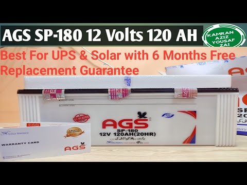AGS SP-180 Battery Unboxing||AGS SP 180 12 Volts 120 AH||Best Battery for UPS &Solar