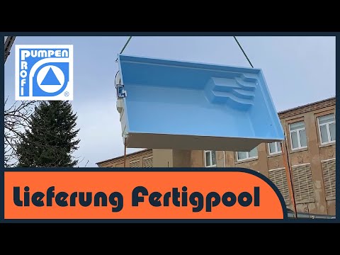 01 Pool kommt an ︱ Einbau Fertigbecken