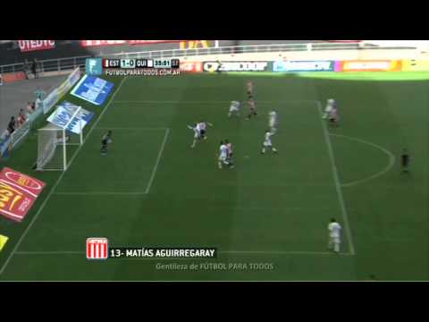 Gol de Aguirregaray. Estudiantes 1 - Quilmes 0. Fecha 13. Primera División 2014. FPT