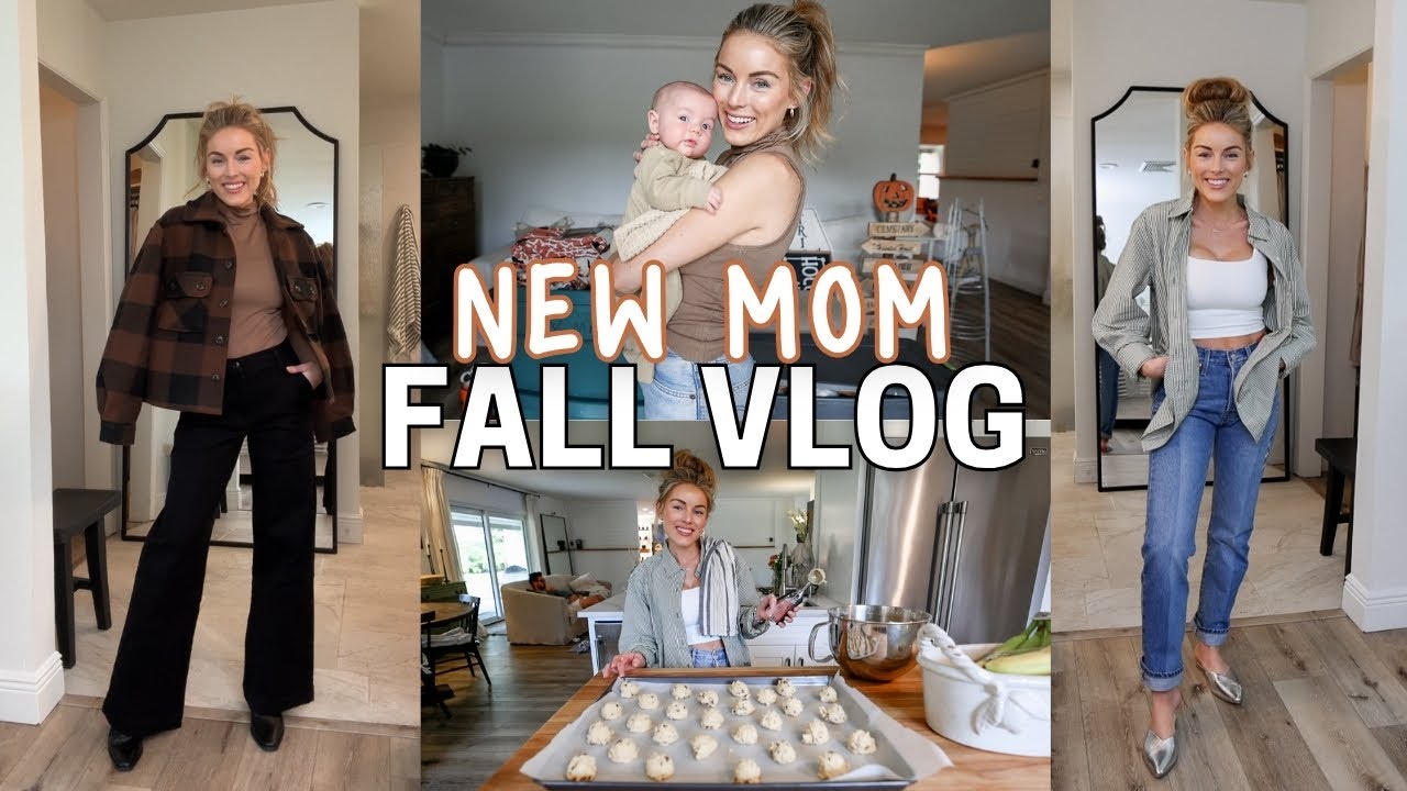 PREPARING FOR FALL AS A NEW MOM | POSTPARTUM CLOTHING HAUL, BAKING & FALL DECOR!