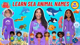 Learn Sea Animal Names| Ocean Animals| Learning with Ms Houston
