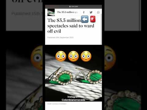 3.5 million dollar Colombian emerald and diamond gold glasses