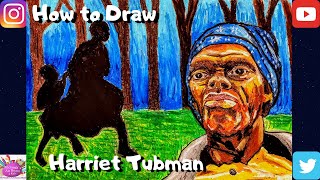 How to draw Harriet Tubman #Blacklivesmatter #Blackhistorymonth #harriet #harriettubman