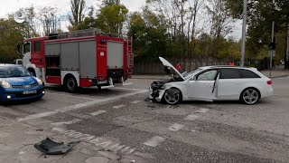 Катастрофа затрудни движението на оживено кръстовище в Хасково