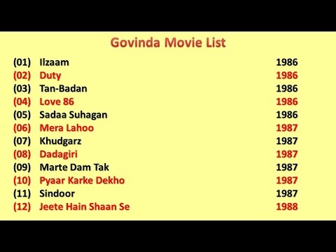 download lagu mp3 mp4 Movie List Govinda, download lagu Movie List Govinda gratis, unduh video klip Movie List Govinda