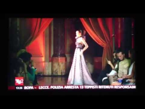 GIADA CURTI - Le Bandeau d'Amour - Tg2 - A.W.2013-14 opening Alta Roma Alta Moda