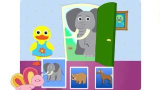 Animal noises| Guess who is behind the door | Kids games | Early learning