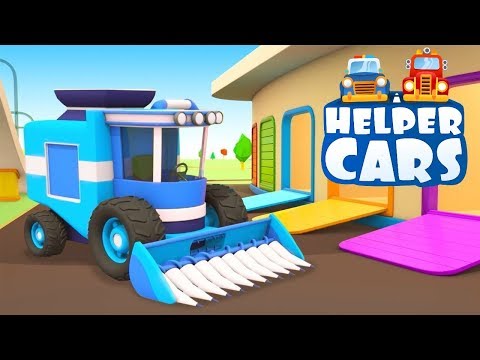 Helper Cars Cartoon: Learn Farm Vehicles for Kids - Tractors for Kids
