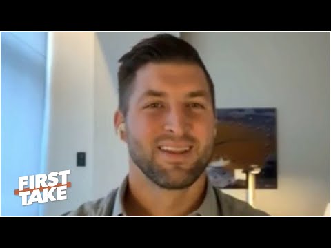 蒂姆-特波給出了他的2020年海斯曼獎盃預測，並談到了吉姆-哈鮑和圖瓦-塔戈瓦洛阿 - First Take。 (Tim Tebow gives his 2020 Heisman Trophy prediction, talks Jim Harbaugh & Tua Tagovailoa | First Take)