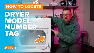 How to Locate the Model & Serial Number Tag on a Whirlpool Dryer - Maytag Kenmore Amana Estate