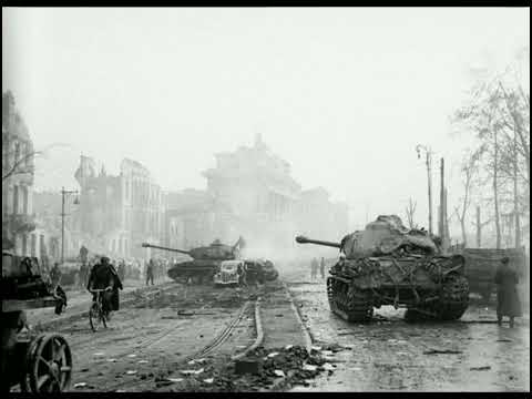 Soviet IS-2 tanks in Berlin. 1945. After the complete defeat of Germany in the war