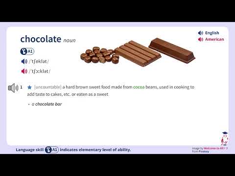 chocolate (noun)