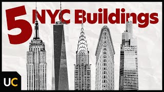 5 Buildings of New York's Skyline (Empire State, One World, Chrysler, Flatiron, One Vanderbilt)