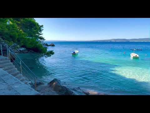 4K 🌞 Brela Podrače beach 🏖💙 Croatia 🇭🇷