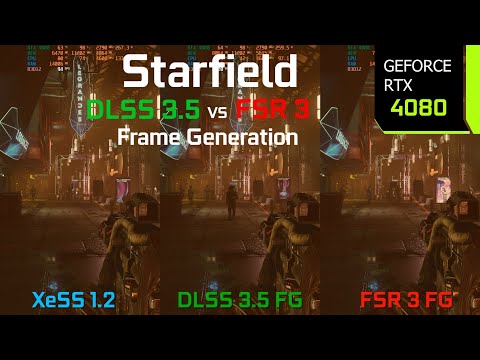 Starfield FSR 3 Frame Generation vs DLSS 3.5 Frame Generation - Graphics/Performance Comparison