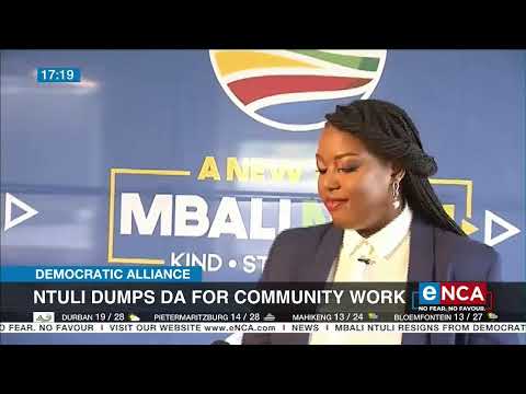 Mbali Ntuli dumps DA for community work