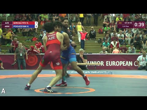 1/4 GR - 60 kg: H. POGHOSYAN (ARM) df. K. MIRZALIYEV (AZE), 1-1
