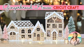 Easy Gingerbread House Display Cricut Craft