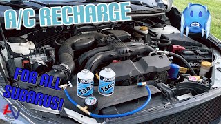 How to Recharge A/C System on a 2016 Subaru Impreza | Fixed Rattling A/C Compressor