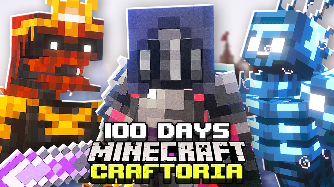 I Survived 100 Days in CRAFTORIA in Minecraft