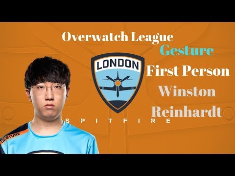 London Spitfire Gesture  Winston - Reinhardt Overwatch Legue 2019 First Person