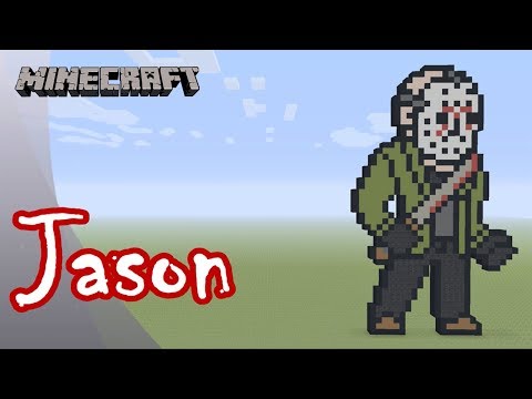 Minecraft: Pixel Art Tutorial: Jason (Friday the 13th)