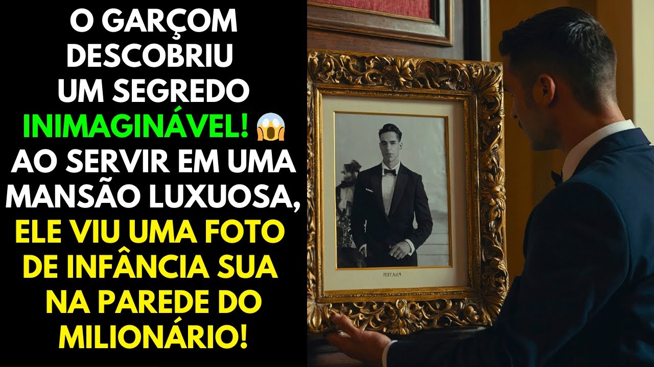 O GARÇOM FICOU PARALISADO AO VER SUA FOTO DE INFÂNCIA EM UM QUADRO NA MANSÃO DE UM MILIONÁRIO...
